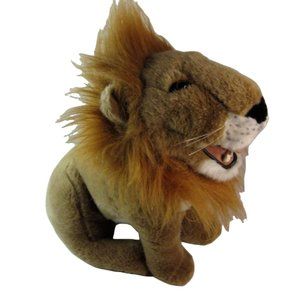 2000 Animal Planet 14" Roaring Lion Plush Animatronic Mouth Toys R Us Vtg